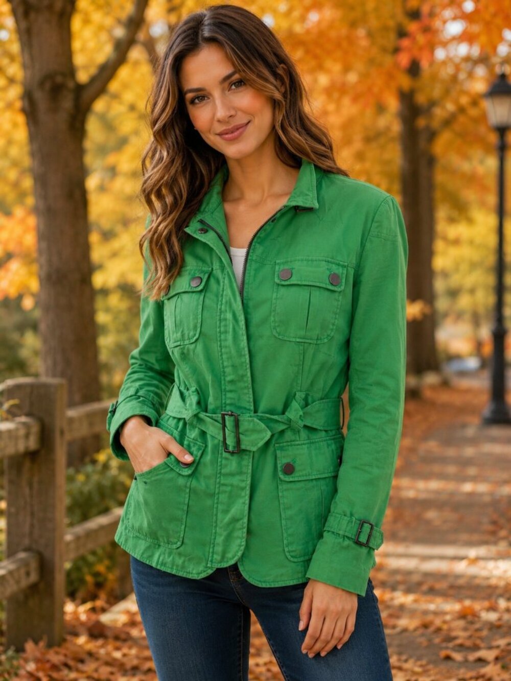 Basic Green Utility Jacket - Picture 1 of 2